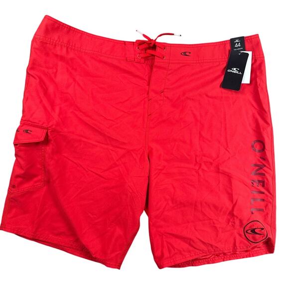 O'Neill Santa Cruz Solid 2.0 Boardshorts  Size 44 Men's Swimwear Red - Picture 1 of 5